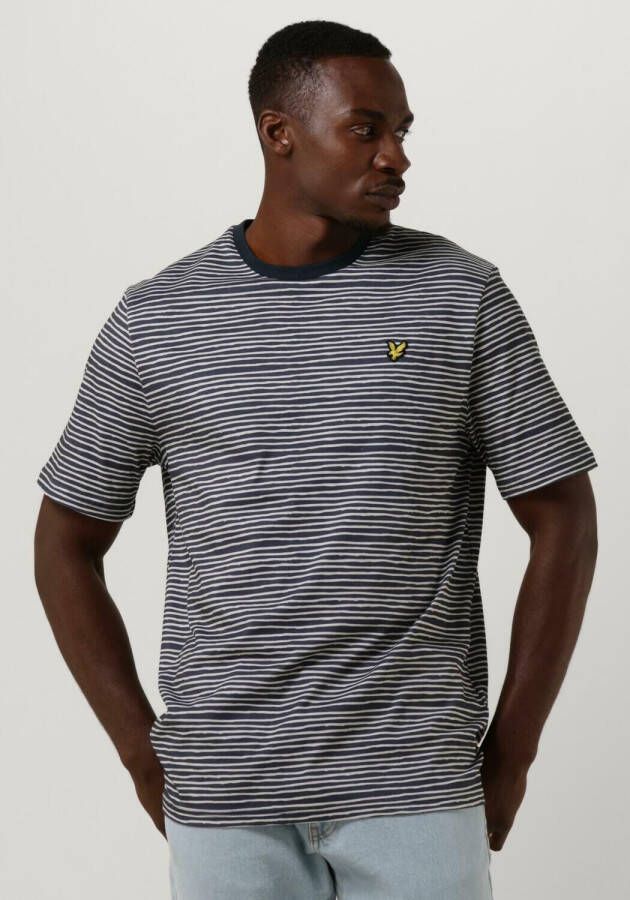 LYLE & SCOTT Heren Polo's & T-shirts Breton Stripe T-shirt Donkerblauw