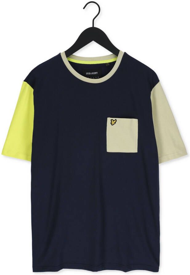 Lyle & Scott Donkerblauwe T-shirt Contrast T-shirt