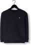 Lyle & Scott sweater met borduursels donkerblauw Jongens Katoen Ronde hals 122-128 - Thumbnail 1