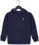 Lyle & Scott hoodie met borduursels donkerblauw Sweater Jongens Katoen Capuchon 128-134 - Thumbnail 1