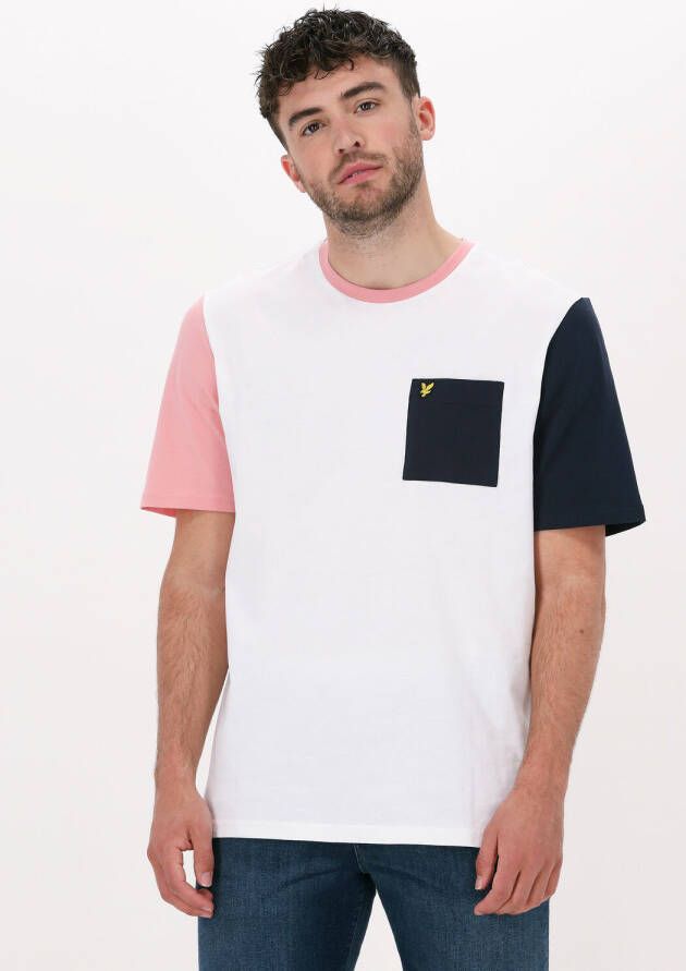 LYLE & SCOTT Heren Polo's & T-shirts Contrast T-shirt Gebroken Wit