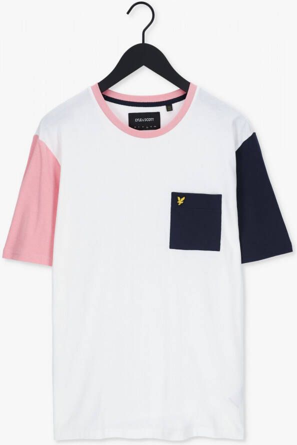 LYLE & SCOTT Heren Polo's & T-shirts Contrast T-shirt Gebroken Wit