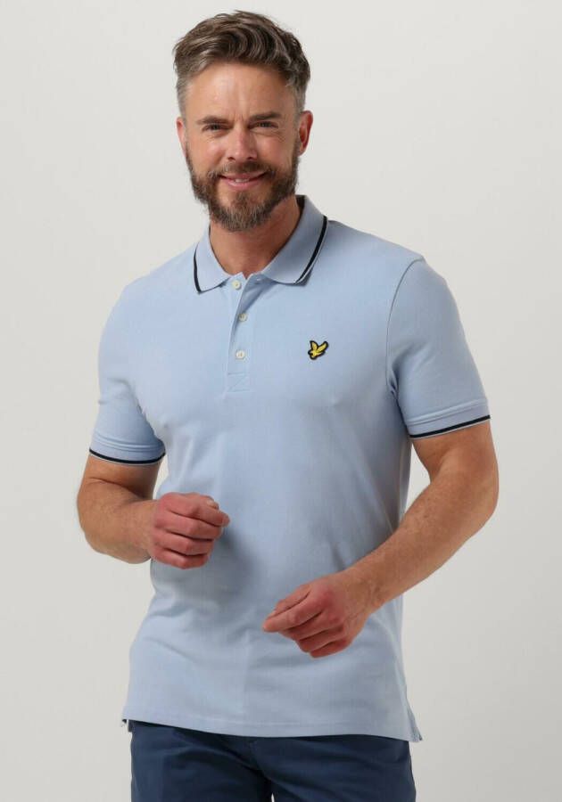 LYLE & SCOTT Heren Polo's & T-shirts Tipped Polo Shirt Lichtblauw