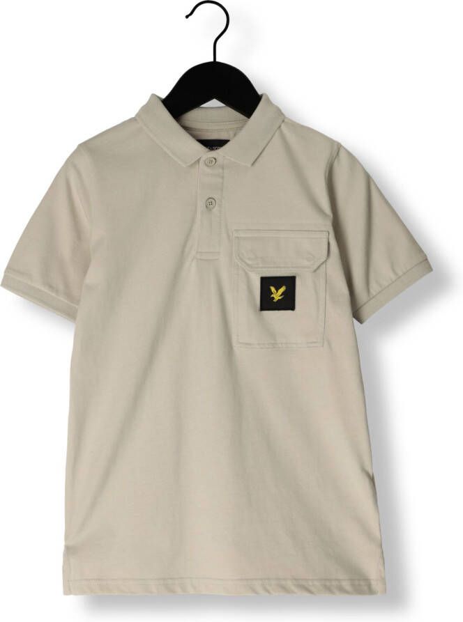 LYLE & SCOTT Jongens Polo's & T-shirts Jersey Pocket Polo Lichtgrijs