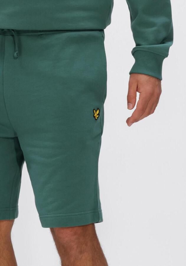 Lyle & Scott Korte Broek Lyle & Scott ML414VOGT PLAIN SWEATSHORT-W130 EVERGLADE - Foto 4