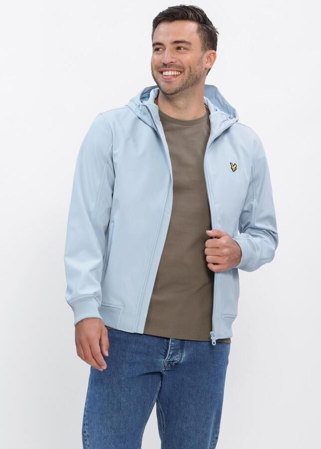 LYLE & SCOTT Heren Jassen Mesh Back Softshell Jacket Lichtblauw