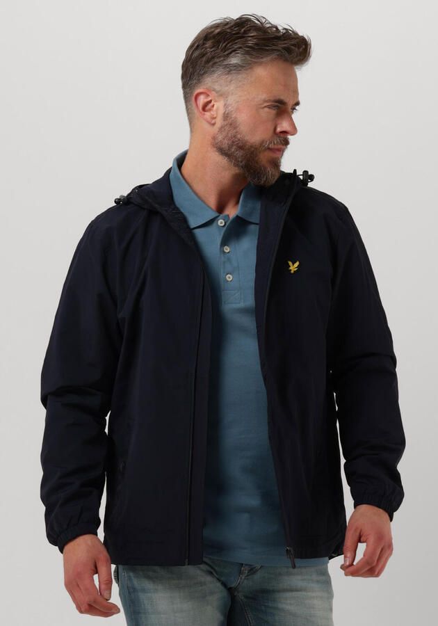 Lyle & Scott Veelzijdige Hoodie Jas van Lichtgewicht Nylonmix Blue Heren