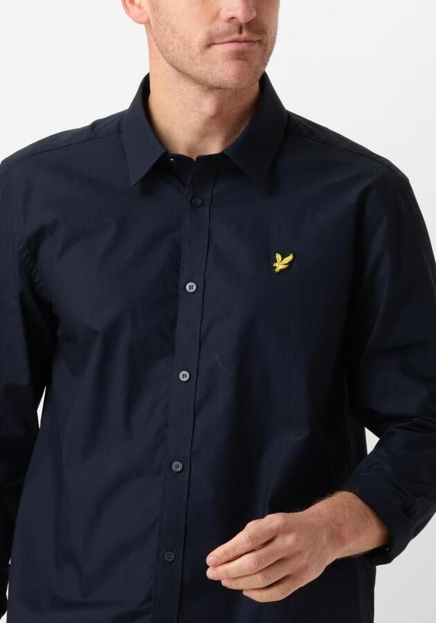 LYLE & SCOTT Heren Overhemden Long Sleeve Poplin Donkerblauw - Foto 3