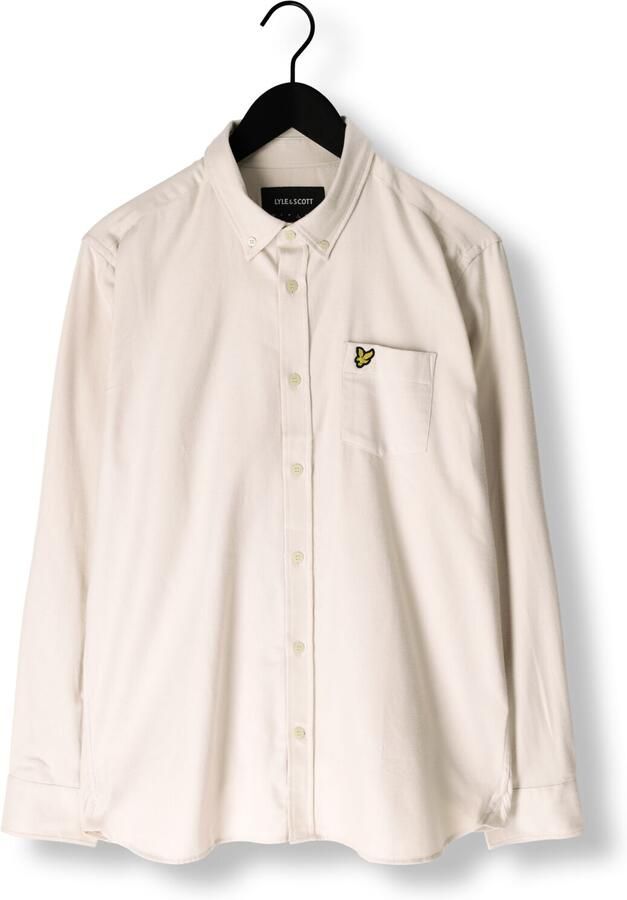 LYLE & SCOTT Heren Overhemden Plain Flannel Shirt Beige - Foto 2