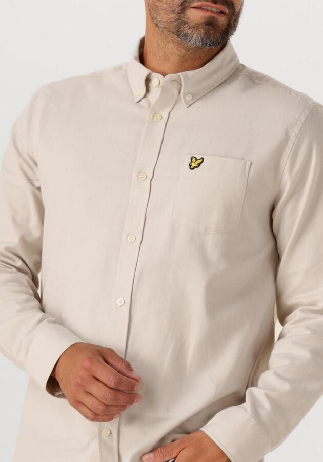 LYLE & SCOTT Heren Overhemden Plain Flannel Shirt Beige