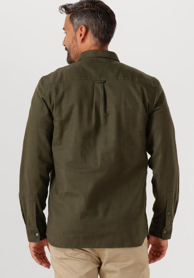 LYLE & SCOTT Heren Overhemden Plain Flannel Shirt Donkergroen - Foto 2