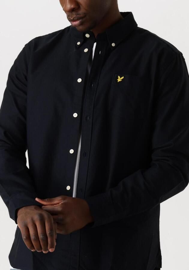 Lyle And Scott Overhemd Lange Mouw Lyle Scott Shirt Plain Oxford Navy - Foto 3