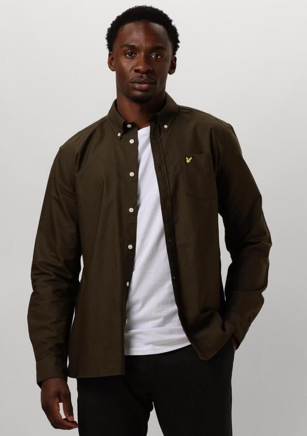 LYLE & SCOTT Heren Overhemden Plain Oxford Shirt Groen - Foto 4