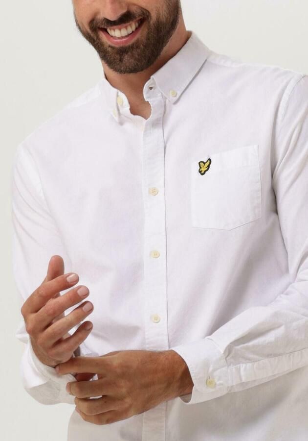 LYLE & SCOTT Heren Overhemden Regular Fit Light Weight Oxford Shirt Wit - Foto 3