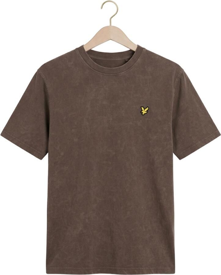 LYLE & SCOTT Heren Polo's & T-shirts Heavy Laundered T-shirt Bruin - Foto 2