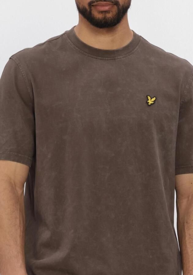 LYLE & SCOTT Heren Polo's & T-shirts Heavy Laundered T-shirt Bruin - Foto 4
