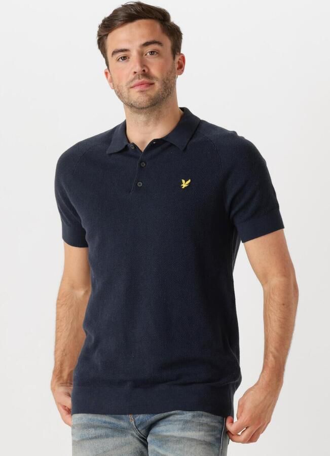 Lyle & Scott Polo Shirt Korte Mouw Lyle & Scott Gebreid poloshirt van linnenmix - Foto 4