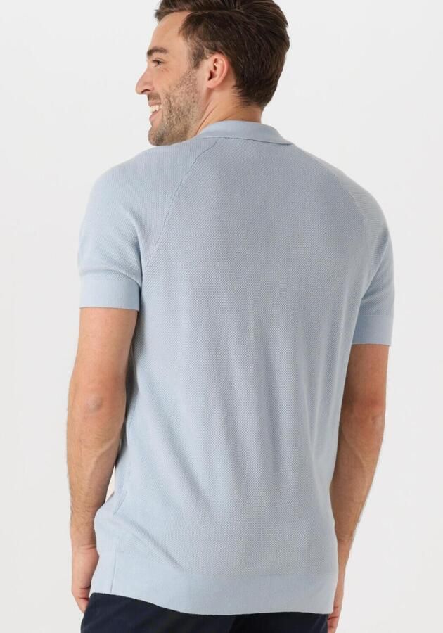 LYLE & SCOTT Heren Polo's & T-shirts Linen Blend Knitted Polo Lichtblauw