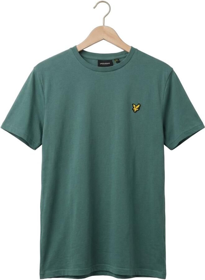 LYLE & SCOTT Heren Polo's & T-shirts Plain T-shirt Groen - Foto 2