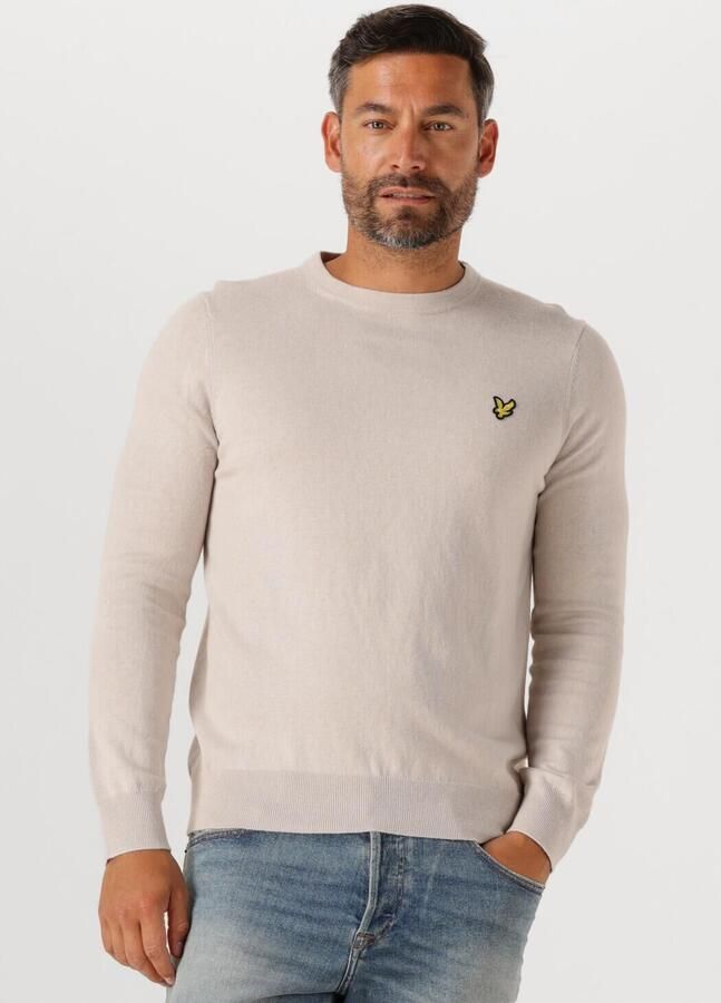 LYLE & SCOTT Heren Truien & Vesten Cotton Merino Crew Neck Jumper Beige - Foto 4