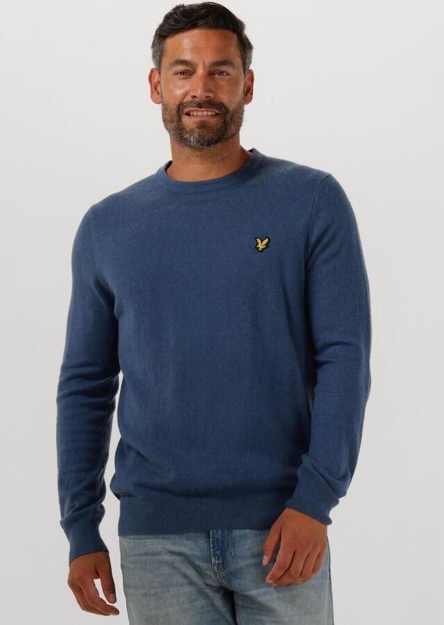 LYLE & SCOTT Heren Truien & Vesten Cotton Merino Crew Neck Jumper Blauw - Foto 4