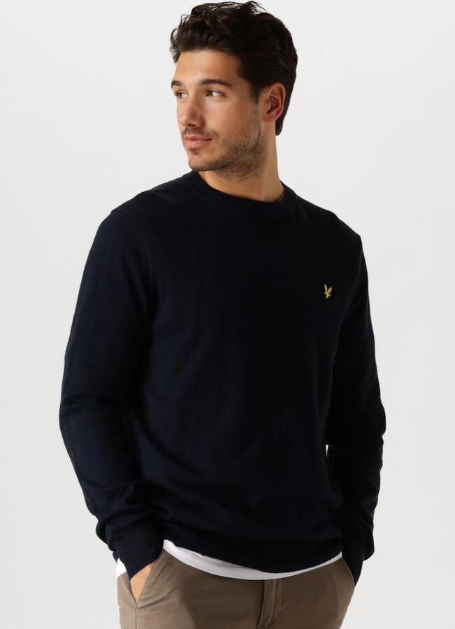 LYLE & SCOTT Heren Truien & Vesten Cotton Merino Crew Neck Jumper Donkerblauw - Foto 4
