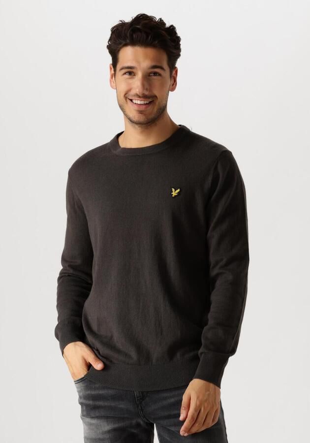 LYLE & SCOTT Heren Truien & Vesten Cotton Merino Crew Neck Jumper Donkergrijs - Foto 4