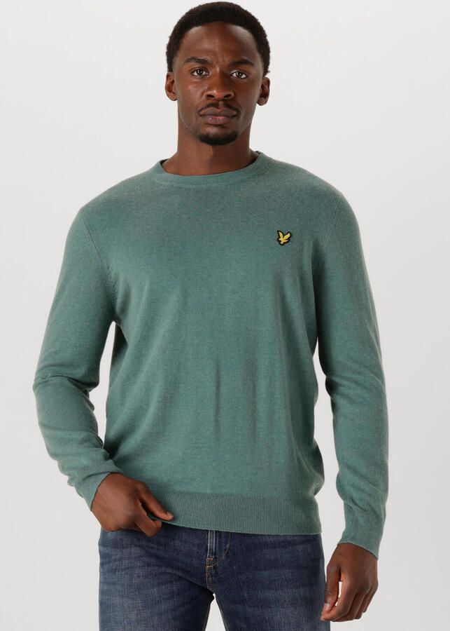 LYLE & SCOTT Heren Truien & Vesten Cotton Merino Crew Neck Jumper Groen - Foto 4