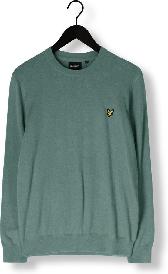 LYLE & SCOTT Heren Truien & Vesten Cotton Merino Crew Neck Jumper Groen - Foto 3