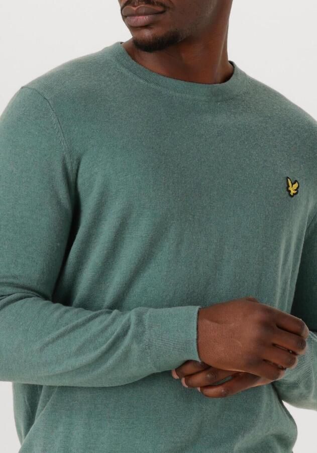 LYLE & SCOTT Heren Truien & Vesten Cotton Merino Crew Neck Jumper Groen