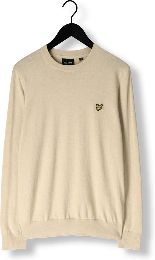LYLE & SCOTT Heren Truien & Vesten Cotton Merino Crew Neck Jumper Zand - Foto 3