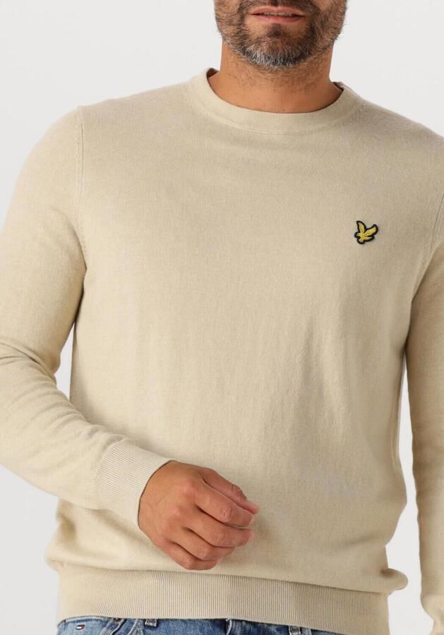 LYLE & SCOTT Heren Truien & Vesten Cotton Merino Crew Neck Jumper Zand