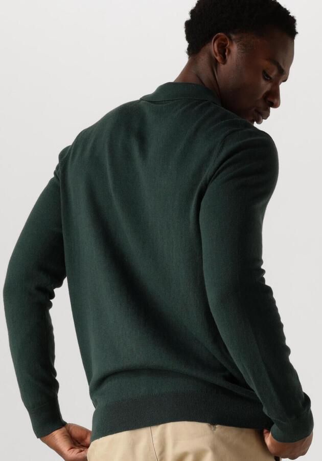 LYLE & SCOTT Heren Truien & Vesten Cotton Merino Long Sleeve Knitted Polo Donkergroen