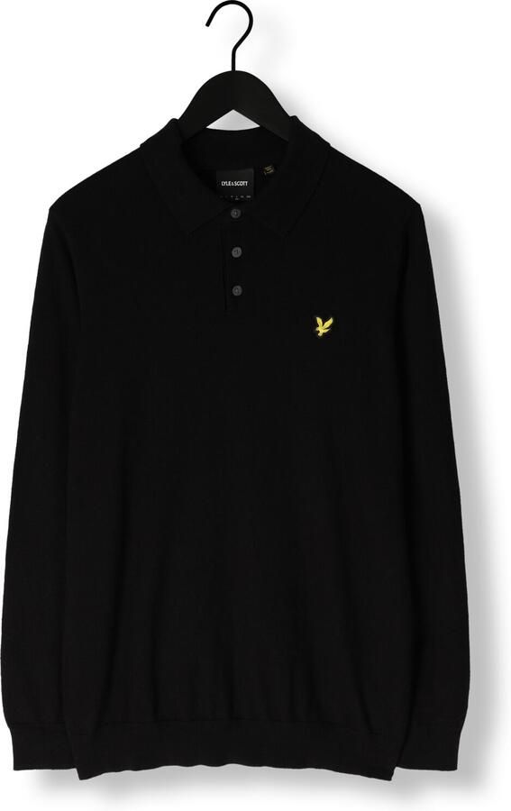Lyle & Scott Polo Shirt Lange Mouw Lyle & Scott Lange mouwen Merino gebreide poloshirt - Foto 3
