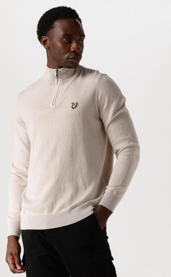 LYLE & SCOTT Heren Truien & Vesten Cotton Merino Quarter Zip Jumper Beige - Foto 4