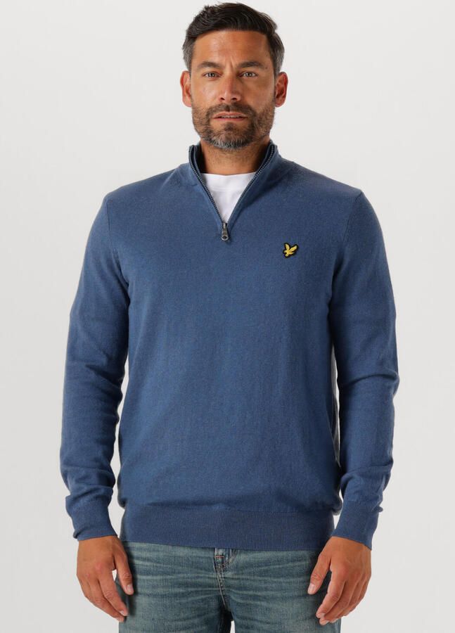 LYLE & SCOTT Heren Truien & Vesten Cotton Merino Quarter Zip Jumper Blauw - Foto 4