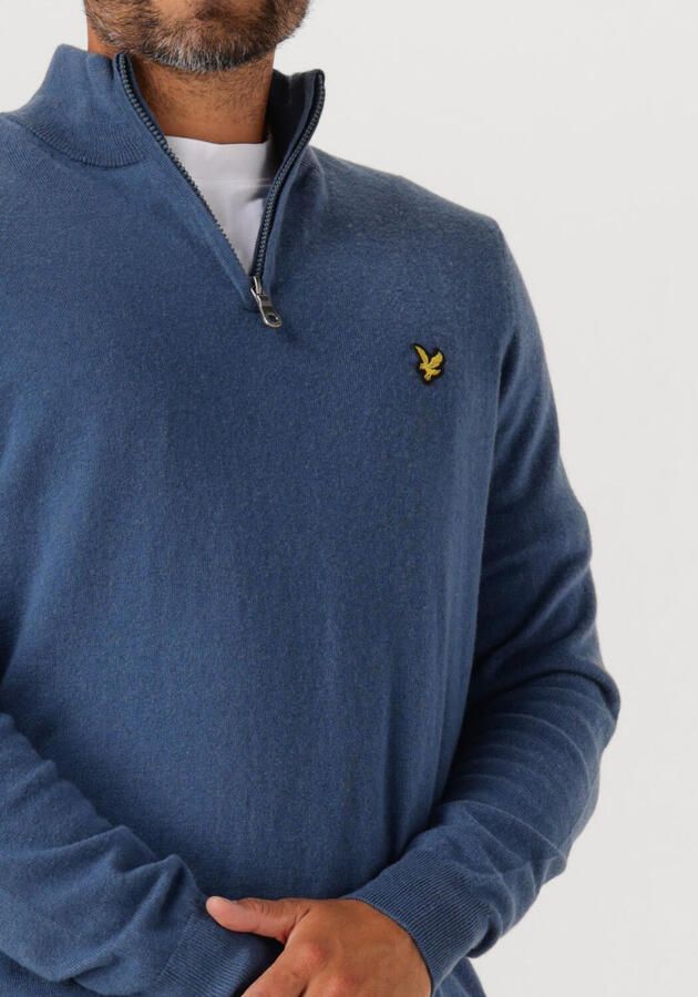 LYLE & SCOTT Heren Truien & Vesten Cotton Merino Quarter Zip Jumper Blauw