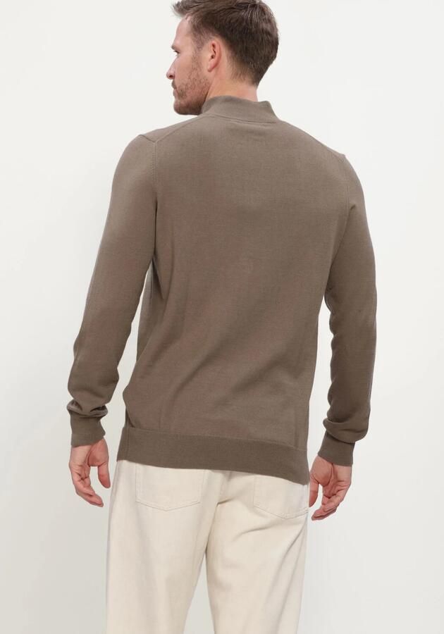 Lyle & Scott Trui Lyle & Scott Katoen-merino gebreide trui met kwartrits - Foto 2