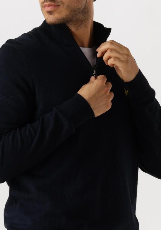 Lyle & Scott Trui Lyle & Scott KN2112VC CTTN MERINO QRTR ZIP JUMP-Z271 DARK NAVY - Foto 2