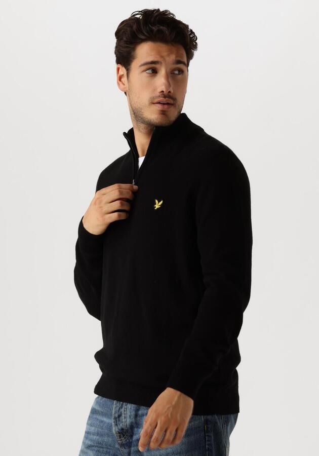 Lyle & Scott Trui Lyle & Scott KN2112VC CTTN MERINO QRTR ZIP JUMP-Z865 JET BLACK - Foto 4