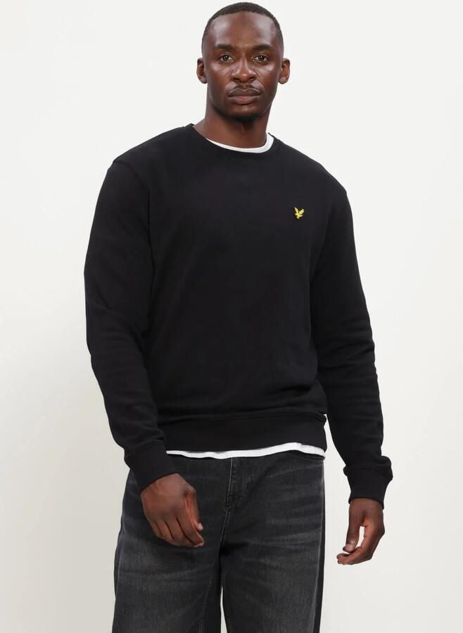 Lyle & Scott Klassieke Katoenen Trui in Verschillende Kleuren Black Heren