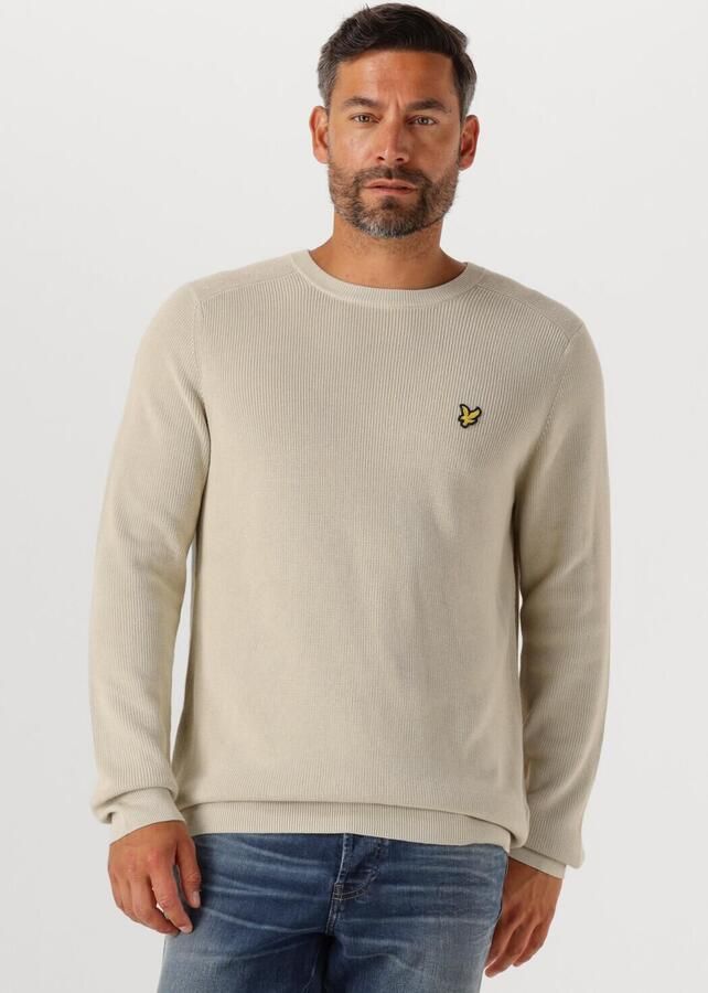LYLE & SCOTT Heren Truien & Vesten Engineered Rib Crew Neck Beige - Foto 4