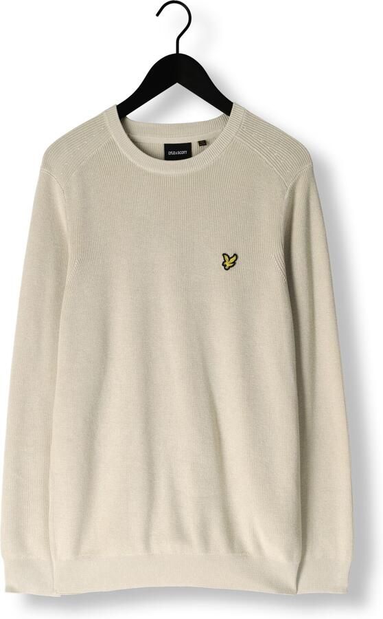 LYLE & SCOTT Heren Truien & Vesten Engineered Rib Crew Neck Beige - Foto 3