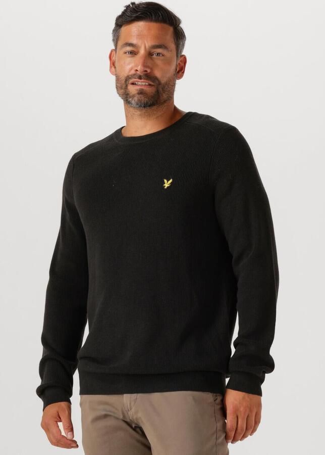 LYLE & SCOTT Heren Truien & Vesten Engineered Rib Crew Neck Zwart - Foto 4