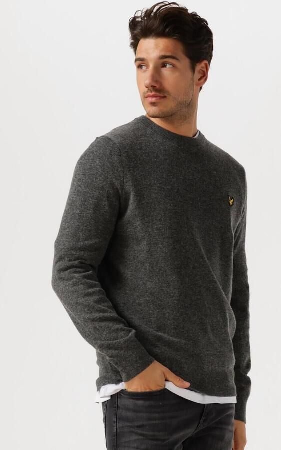 LYLE & SCOTT Heren Truien & Vesten Lambswool Blend Crew Neck Jumper Donkergrijs - Foto 4
