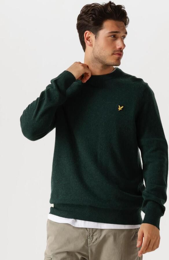 LYLE & SCOTT Heren Truien & Vesten Lambswool Blend Crew Neck Jumper Groen - Foto 4