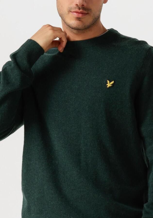 LYLE & SCOTT Heren Truien & Vesten Lambswool Blend Crew Neck Jumper Groen