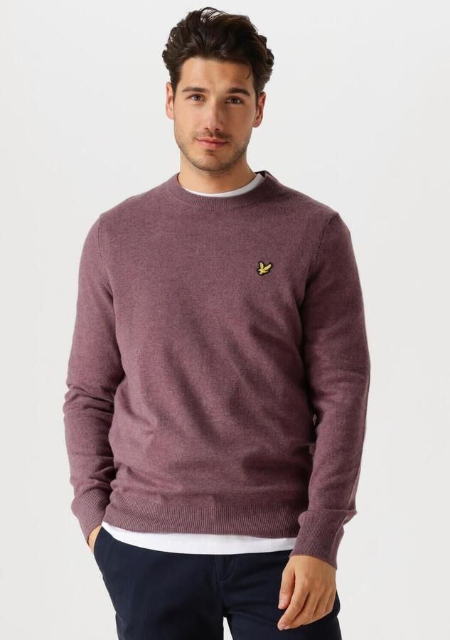 LYLE & SCOTT Heren Truien & Vesten Lambswool Blend Crew Neck Jumper Paars - Foto 4