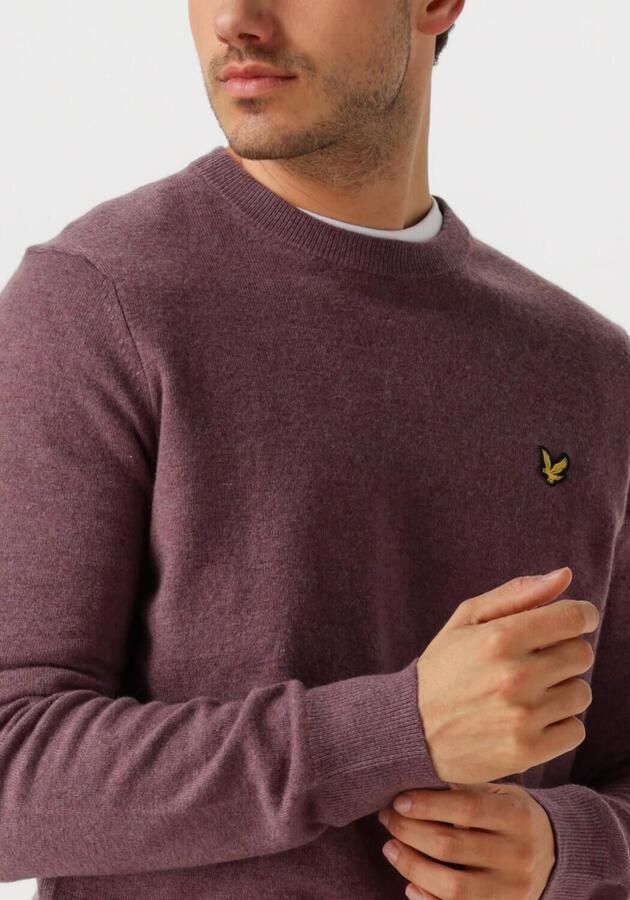 LYLE & SCOTT Heren Truien & Vesten Lambswool Blend Crew Neck Jumper Paars