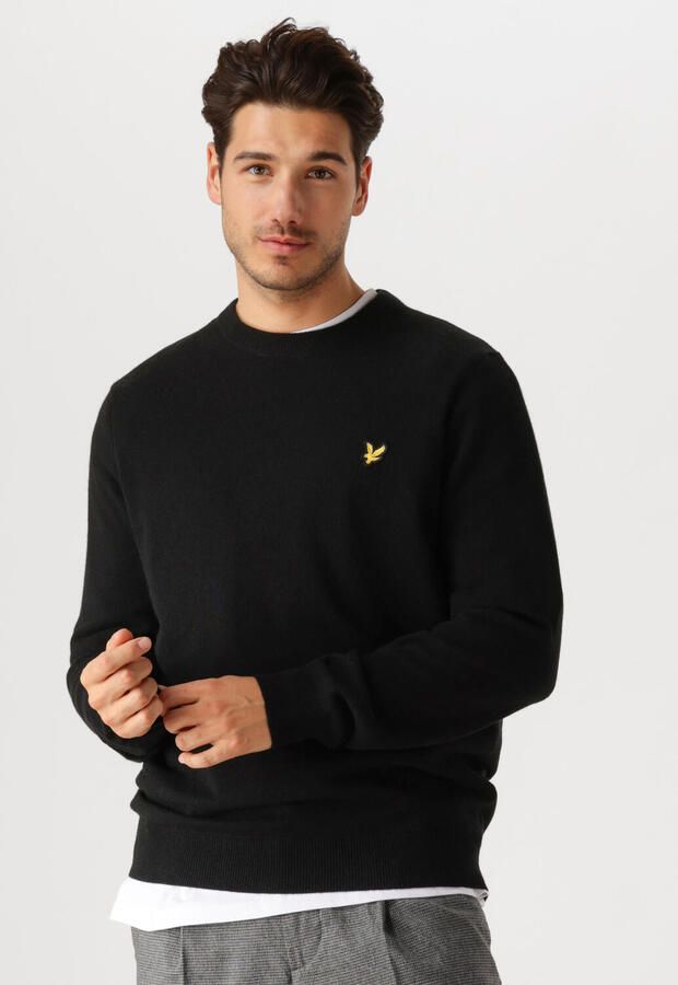 LYLE & SCOTT Heren Truien & Vesten Lambswool Blend Crew Neck Jumper Zwart - Foto 4